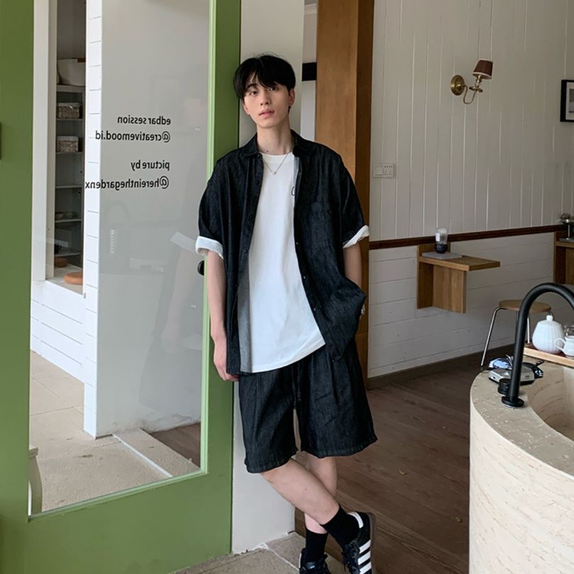 デニムセットアップ リラックスデニムセットアップ