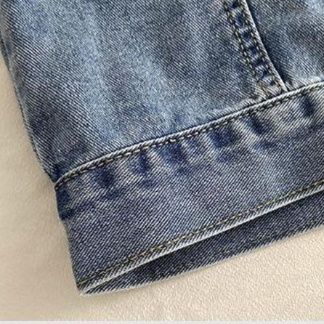 デニムセットアップ クロップド丈ジャケット台形スカートセット