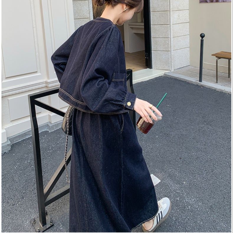 デニムセットアップ ゆったりシルエット デニムセットアップ
