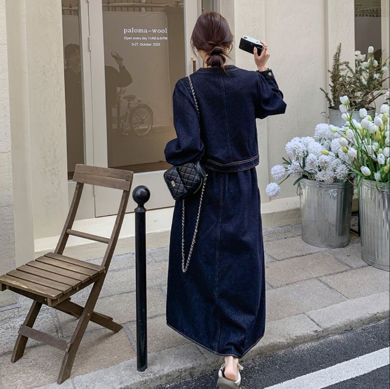 デニムセットアップ ゆったりシルエット デニムセットアップ