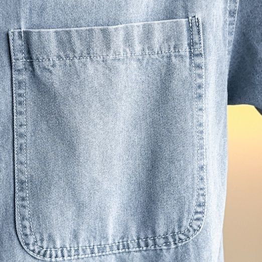 デニムセットアップ こなれ感ある半袖ゆったりデニムセット