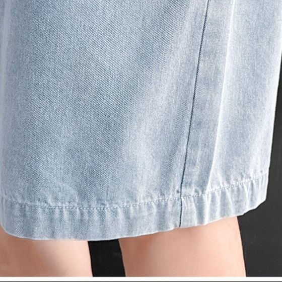 デニムセットアップ こなれ感ある半袖ゆったりデニムセット