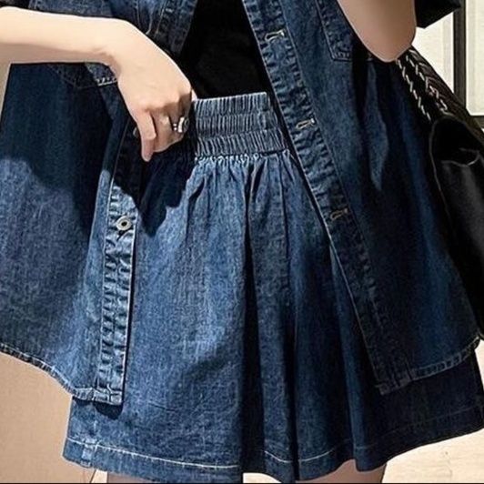 デニムセットアップ リラックスデニムシャツセットアップ
