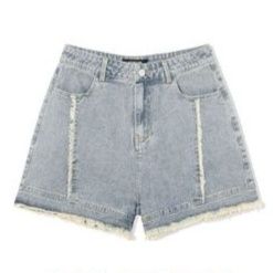 デニムセットアップ 編み上げフリンジビスチェセット