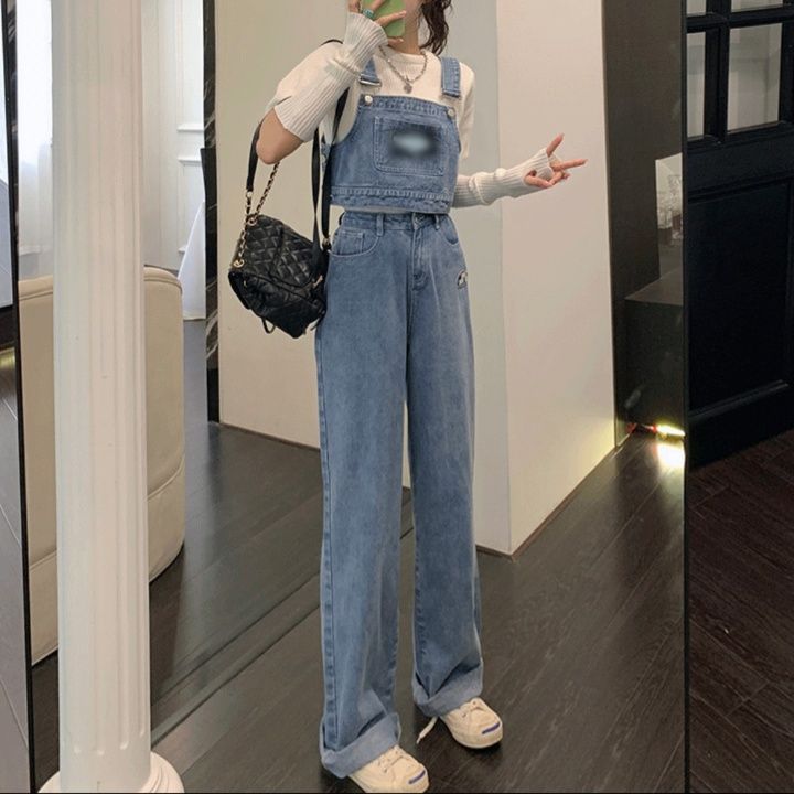 デニムセットアップ ゆったりビスチェデニム
