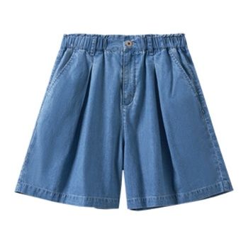 デニムセットアップ 涼やか五分袖デニムセットアップ