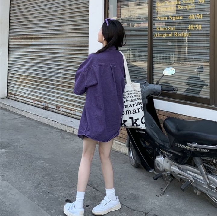 デニムセットアップ ゆったり半袖シャツスカートセット