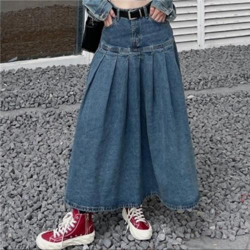 デニムセットアップ クラシカルプリーツデニムセット