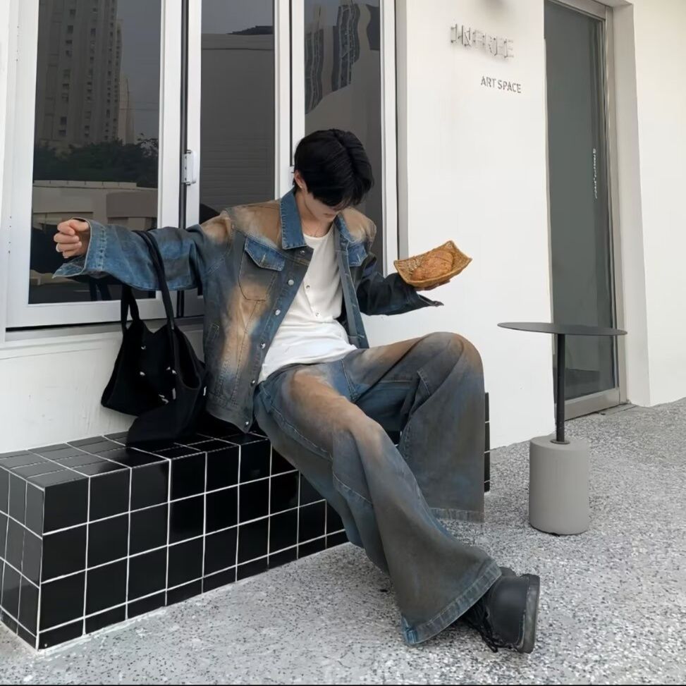 デニムセットアップ アーティスティックデニムセットアップ