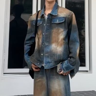 デニムセットアップ アーティスティックデニムセットアップ