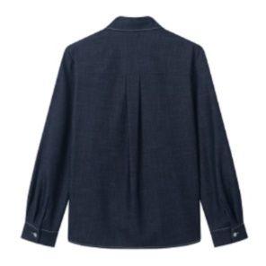 デニムセットアップ 上品プリーツ デニムスカート