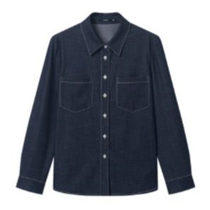 デニムセットアップ 上品プリーツ デニムスカート