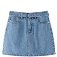 デニムセットアップ ゆったりデニムジャケットとミニスカートのセット