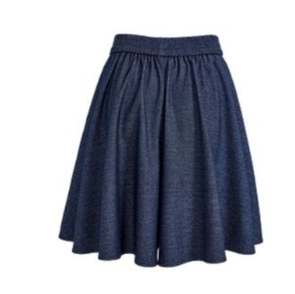 デニムセットアップ ゆったり長袖シャツスカートセット