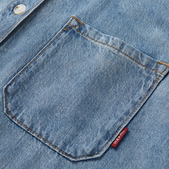 デニムセットアップ ゆったりデニムシャツセットアップ