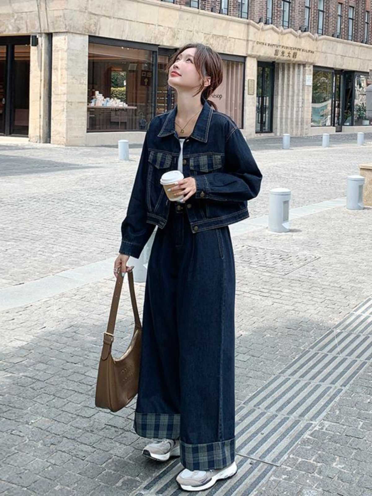 デニムセットアップ クラシカルワイドデニムセットアップ