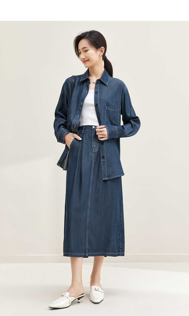 デニムセットアップ こなれ感ゆるシルエットデニムセット