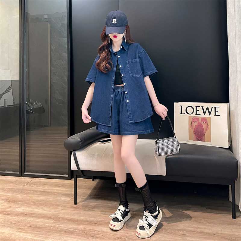 デニムセットアップ ゆったりシルエット デニムセットアップ