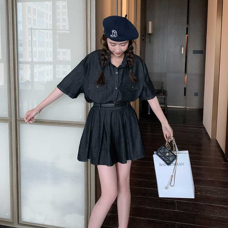 デニムセットアップ ポケット付きカジュアルセットアップ