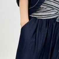 デニムセットアップ 七分袖ジージャンとワイドパンツの上下セットアップ