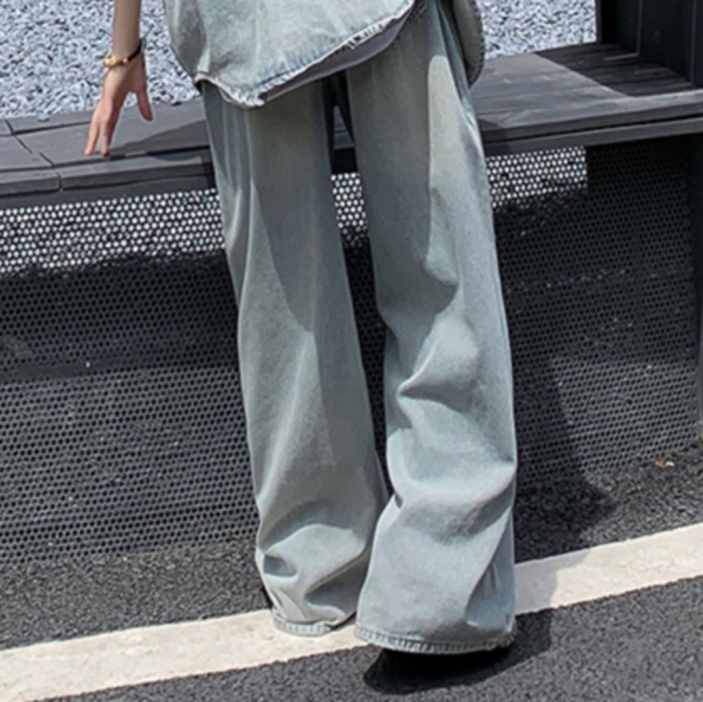 デニムセットアップ　ゆったりシルエット デニムセットアップ