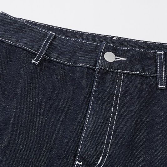 デニムセットアップ 上品シルエット クロップド丈デニムセット