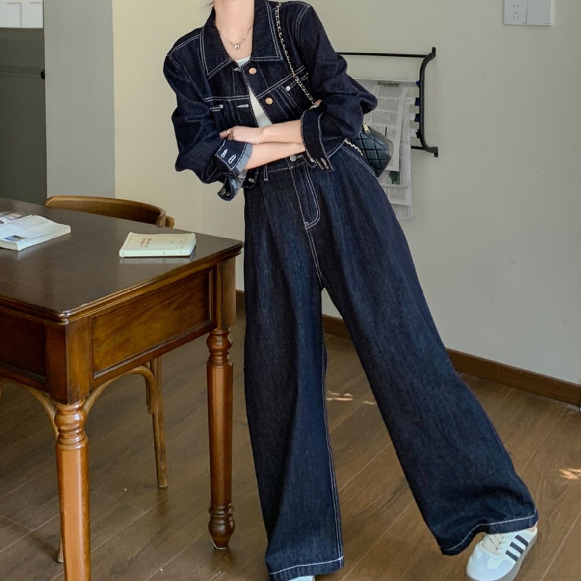 デニムセットアップ　ゆったりシルエット デニムセットアップ