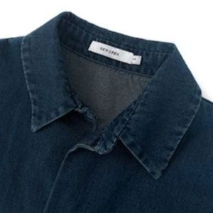 デニムセットアップ ねじりトップス プリーツスカート セットアップ