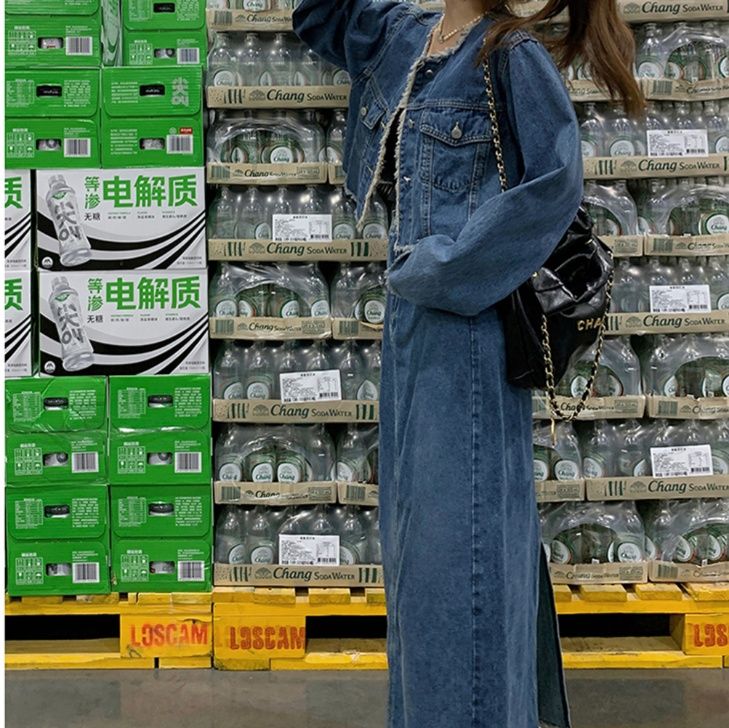 デニムセットアップ こなれ感デニムジャケットスカートセット