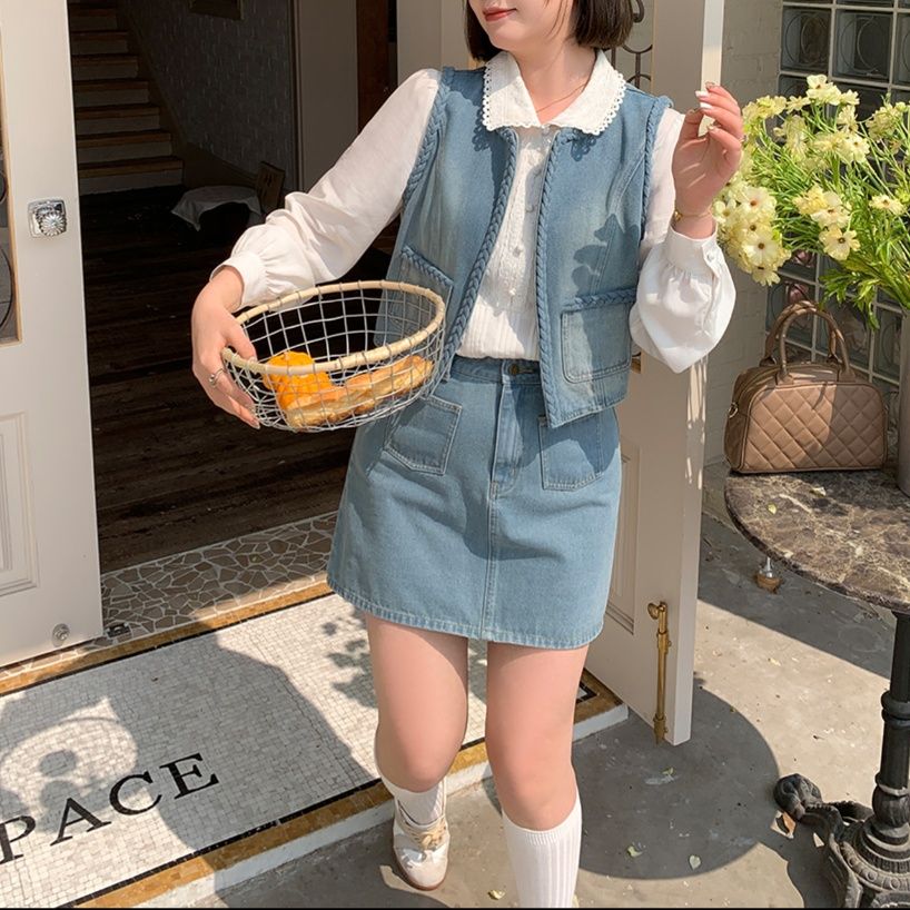 デニムセットアップ 懐かしミニスカデニムセット