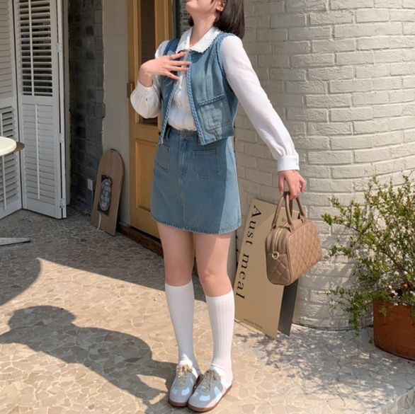 デニムセットアップ 懐かしミニスカデニムセット