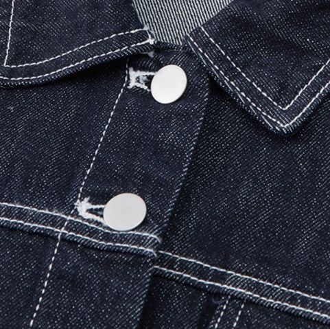 デニムセットアップ クロップド丈ジャケット×ミニスカート
