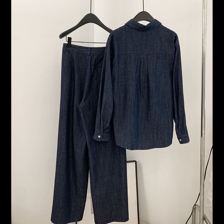 デニムセットアップ ゆったりシルエットデニムセットアップ