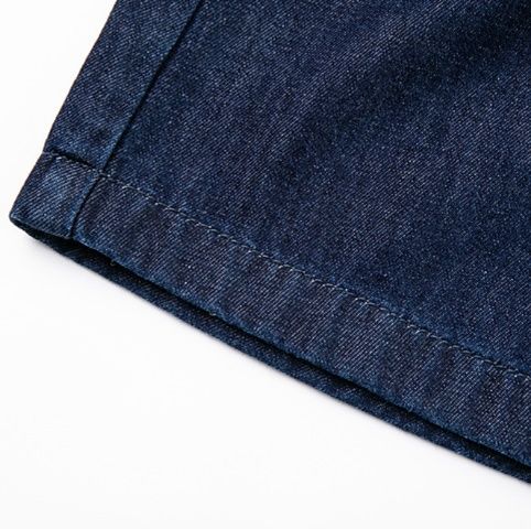 デニムセットアップ 洗練半袖デニムショートパンツセット