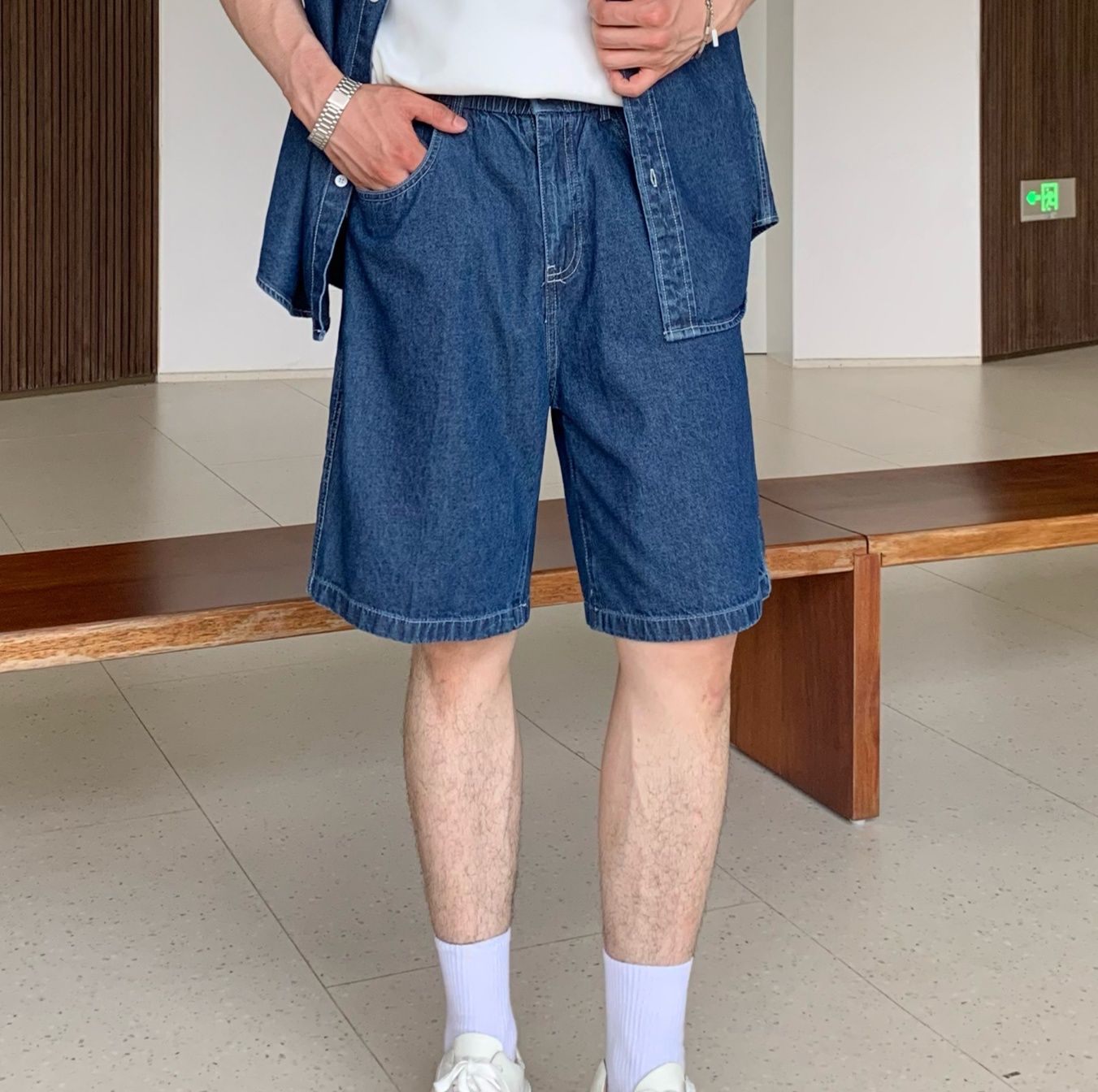 デニムセットアップ こだわり半袖デニムセットアップ