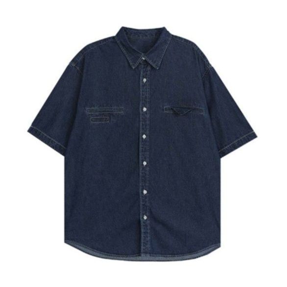 デニムセットアップ こだわり半袖デニムセットアップ