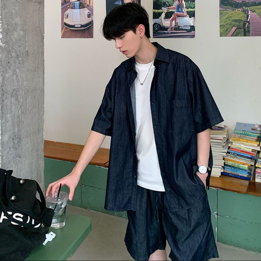 デニムセットアップ リラックスデニムセットアップ