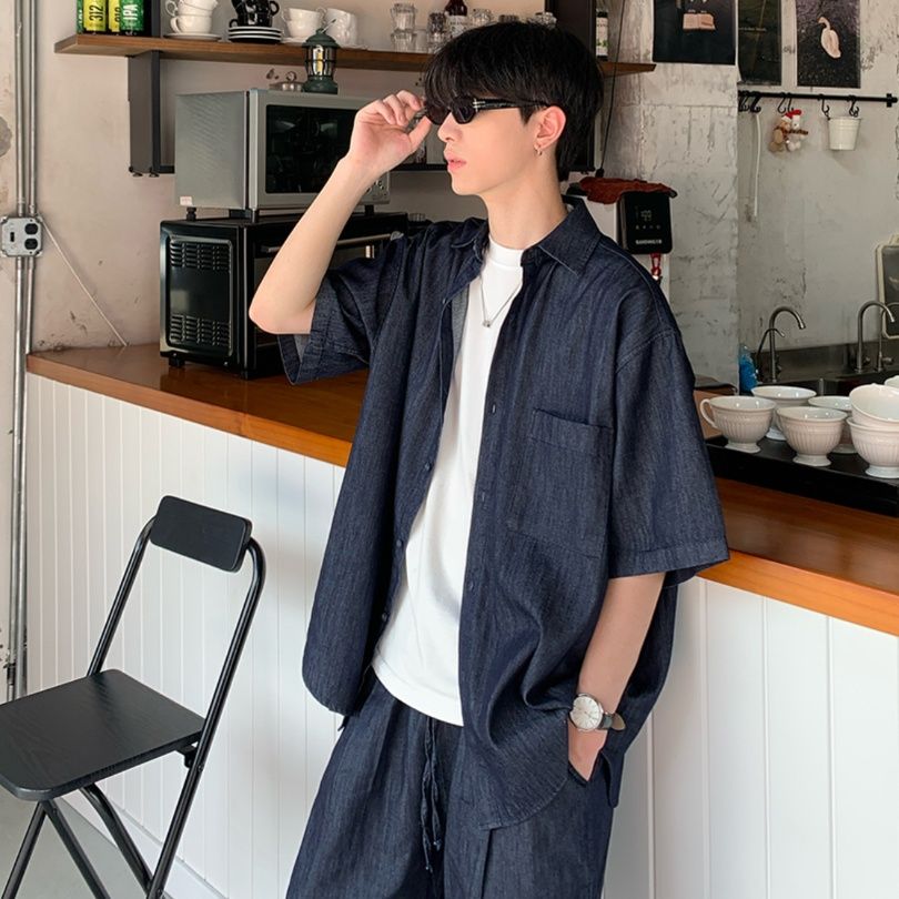 デニムセットアップ リラックスデニムセットアップ