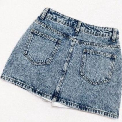 デニムセットアップ クロップドジャケット×ミニスカート