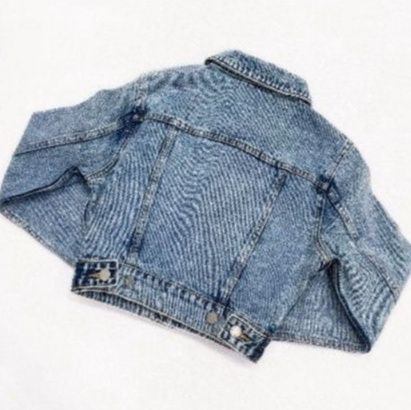 デニムセットアップ クロップドジャケット×ミニスカート