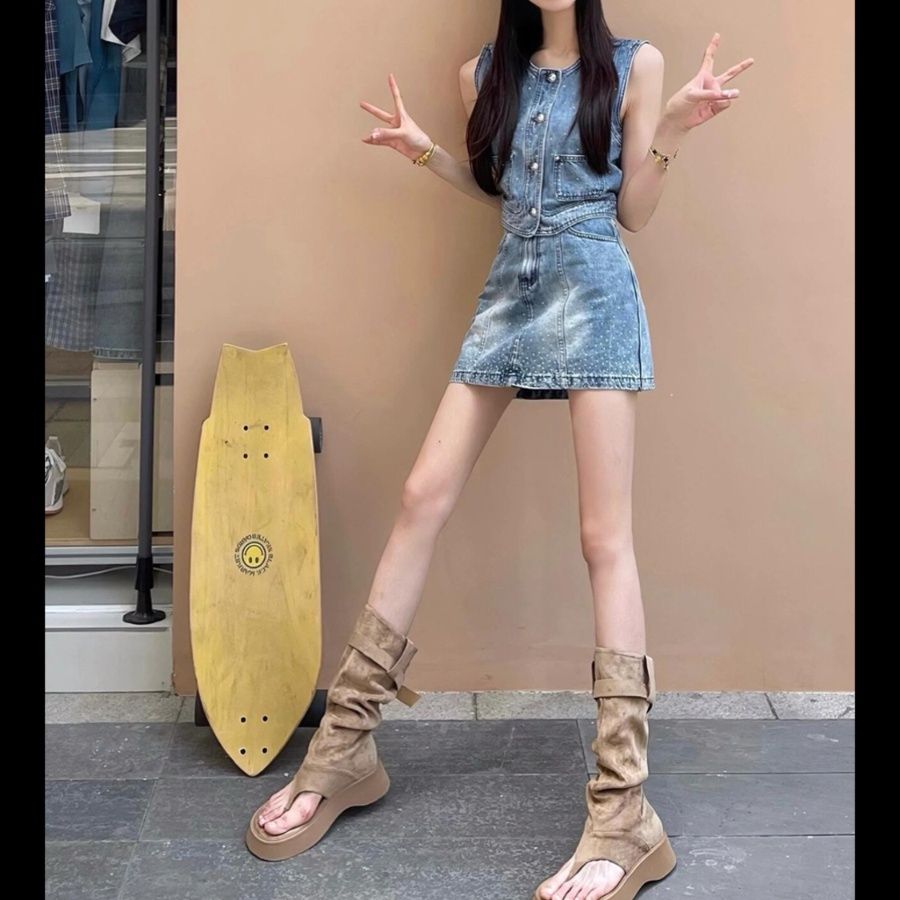 デニムセットアップ 星空きらめきデニムスカートセット