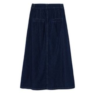 デニムセットアップ フリル付きデニムジャケット&ロングスカート二点組