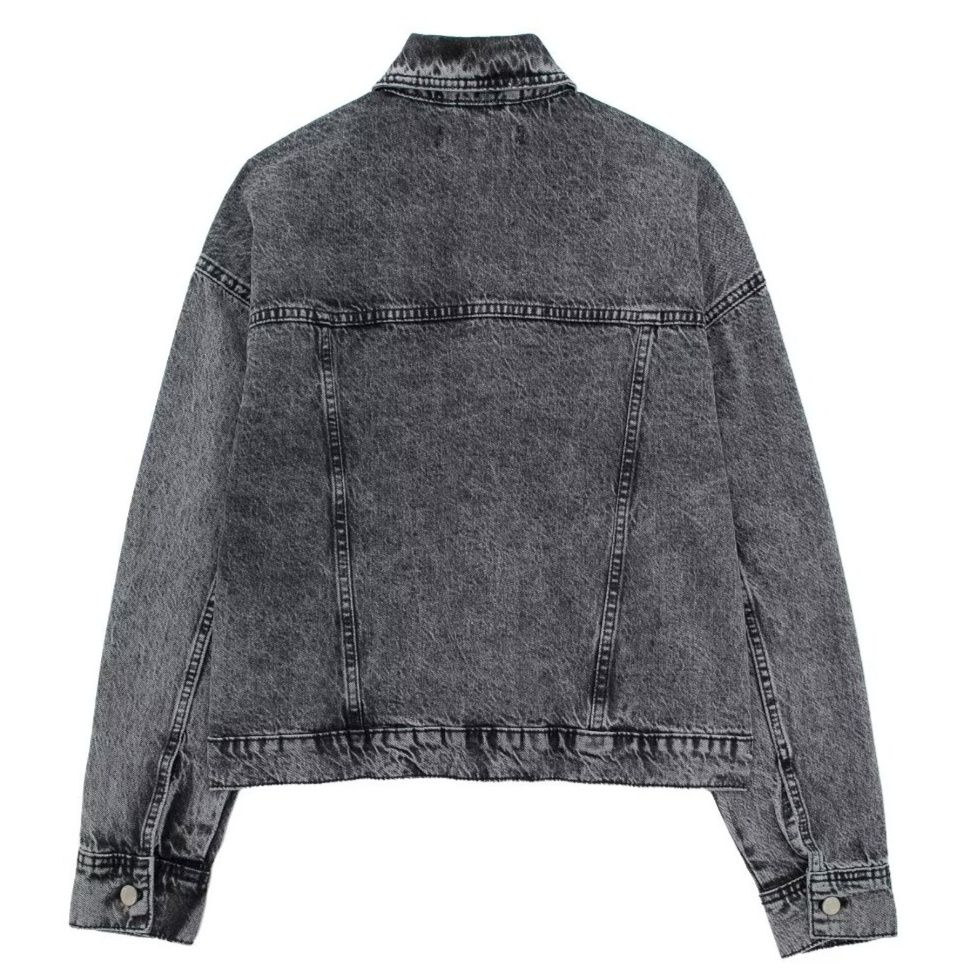 デニムセットアップ 輝くスタッツ装飾 デニムスカートセット