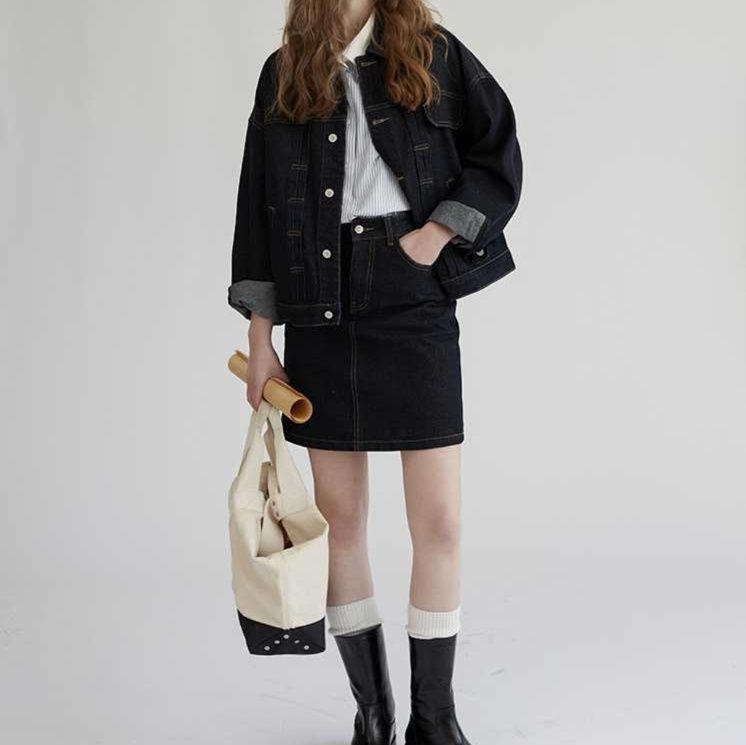 デニムセットアップ クラシカルステッチ デニムセットアップ