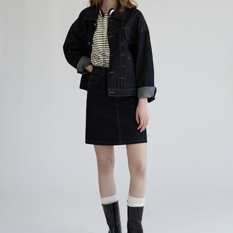 デニムセットアップ クラシカルステッチ デニムセットアップ