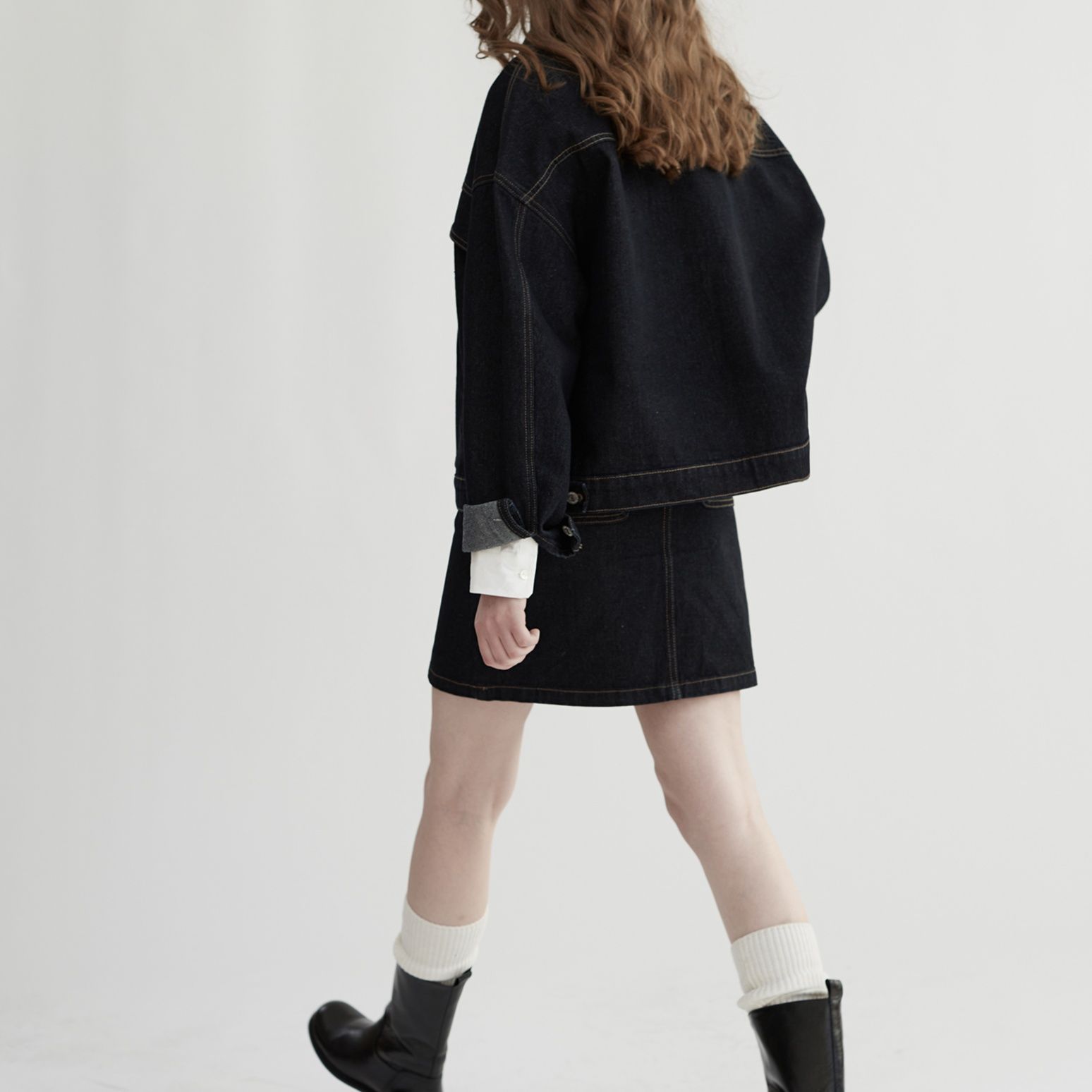 デニムセットアップ クラシカルステッチ デニムセットアップ