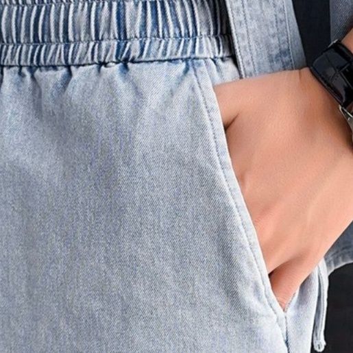 デニムセットアップ こなれ感ある半袖ゆったりデニムセット