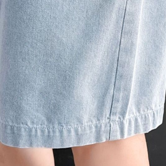 デニムセットアップ こなれ感ある半袖ゆったりデニムセット