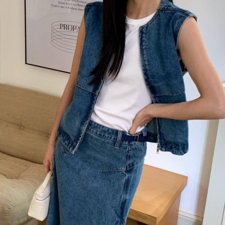 デニムセットアップ こだわりロングデニムセットアップ