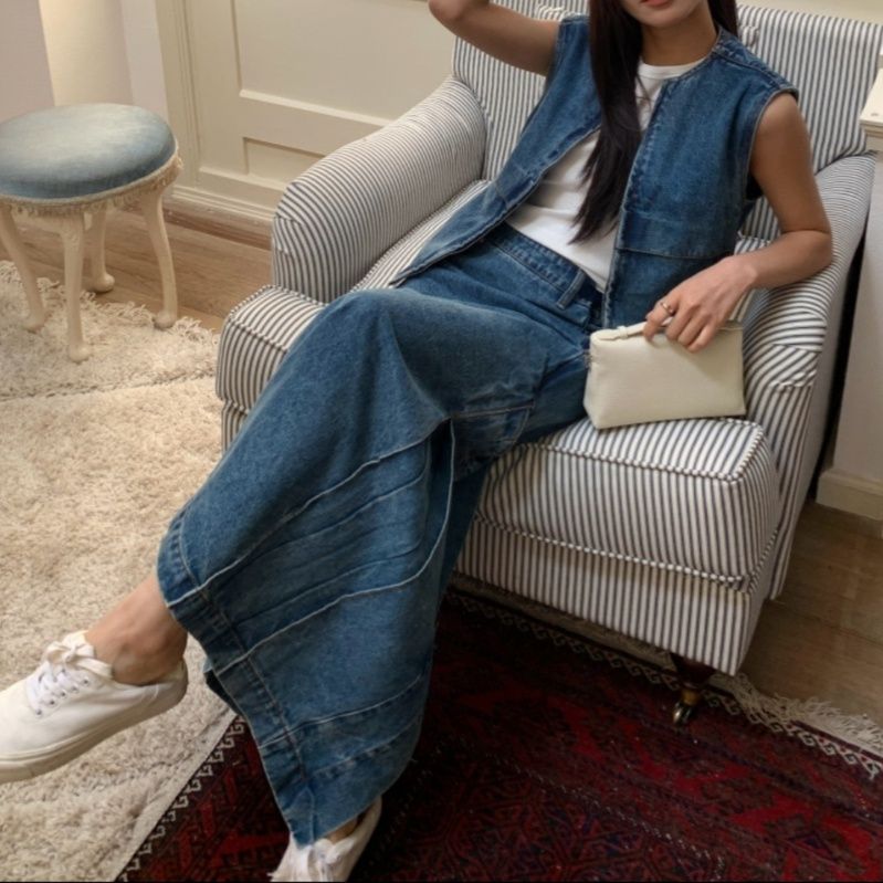 デニムセットアップ こだわりロングデニムセットアップ